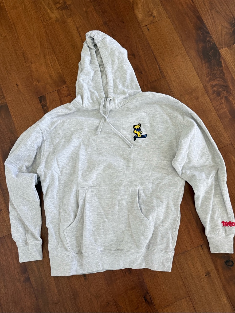 Teton Gravity Research x Grateful Dead Shred Bears Ski Hoodie Heather Grey Mens